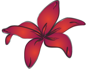 digital flower - vector illustration